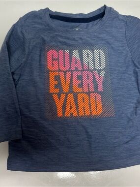 Athletic Works Blue Long-Sleeve Tee with 'Guard Every Yard' Graphic